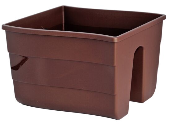 Donica balustradowa FALA 30 cm brąz