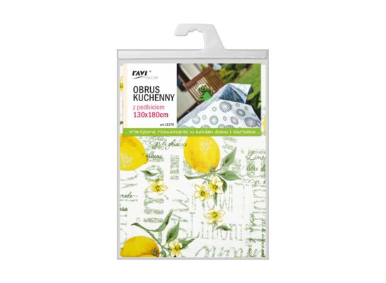Obrus kuchenny z podbiciem 180 x 130 cm