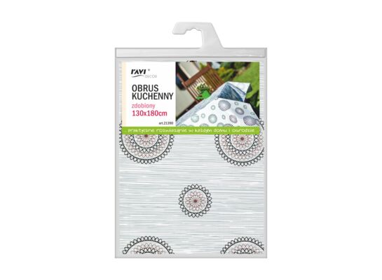 Obrus kuchenny zdobiony 130 x 180 cm