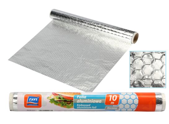 Folia aluminiowa tłoczona 10 m rolka