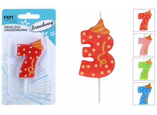 Świeczka urodzinowa Cyferka 3 Broadway