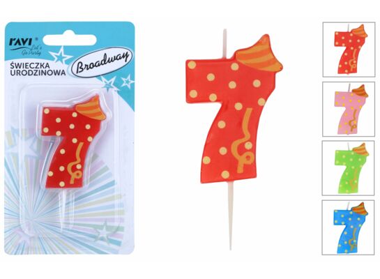Świeczka urodzinowa Cyferka 7 Broadway