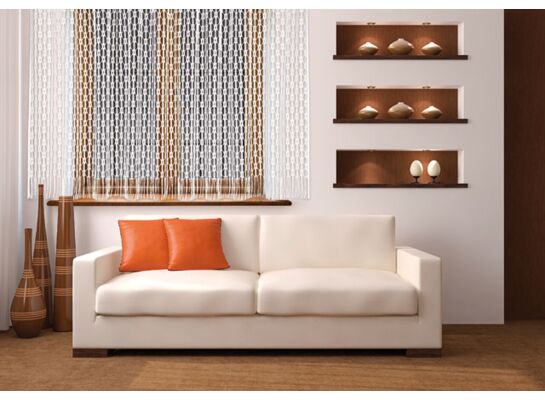 Firanka żakardowa odpasowana z wszytą taśmą marszczącą  160 x 300 cm