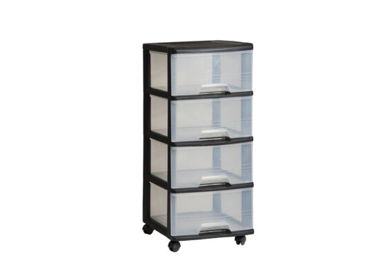 Regał 4 x 20 l czarny