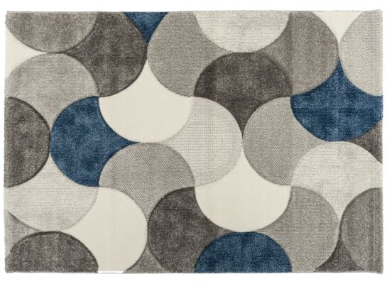 Dywan Diamond 80 x 150 cm fala szaro-granatowy