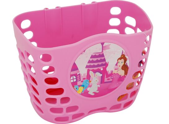 Koszyczek rowerowy dziecięcy plastikowy M różowy 4bike junior