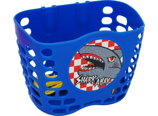 Koszyczek rowerowy dziecięcy plastikowy M niebieski 4bike junior