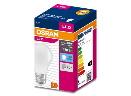 Żarówka LED VALUE CLASSIC A E27 5,5W/840 dzienna OSRAM