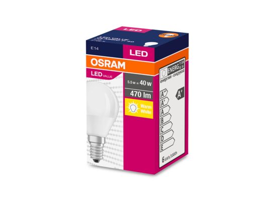 Żarówka LED VALUE CLASSIC P E14 5,5W/827 ciepła OSRAM