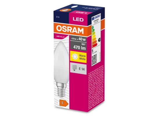 Żarówka LED VALUE CLASSIC B E14 5,5W/827 ciepła OSRAM