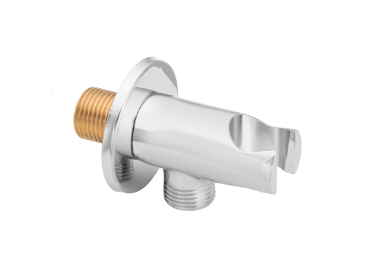 Przyłącze kątowe z uchwytem na słuchawkę chrom Invena