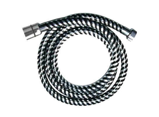 Wąż natryskowy Biflex czarny 150 cm chrom/czarny Invena