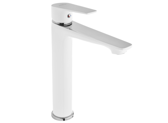 Bateria umywalkowa wysoka Dokos biała/chrom Invena 