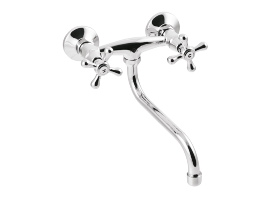 Bateria umywalkowa Roma z wylewką typu S 25 cm chrom Invena 