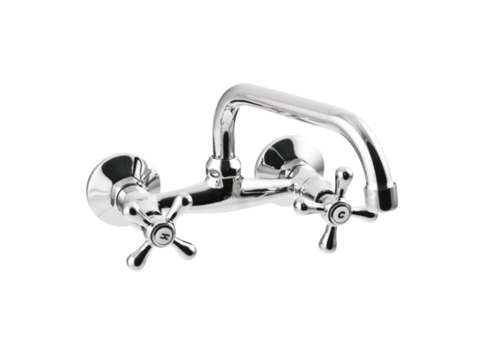 Bateria umywalkowa Roma z wylewką typu U 25 cm chrom Invena