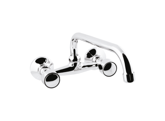 Bateria  umywalkowo-zlewozmywakowa Modena typu U 25 cm chrom Invena