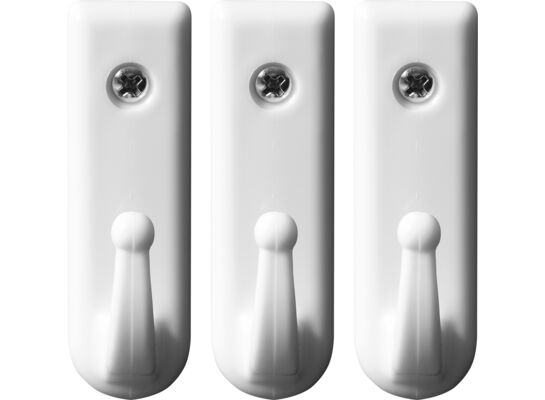 Haczyki naścienne na wkręt 3 sztuki