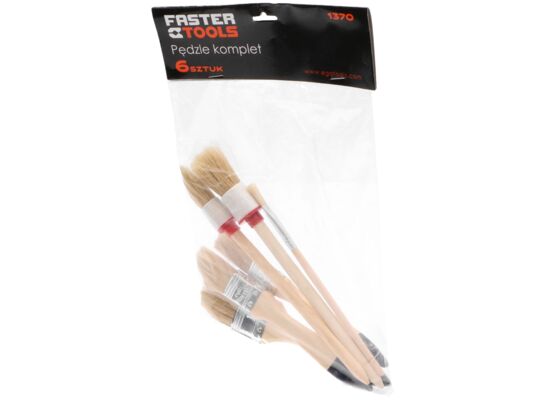 Komplet pędzli 6 szt. FASTER TOOLS