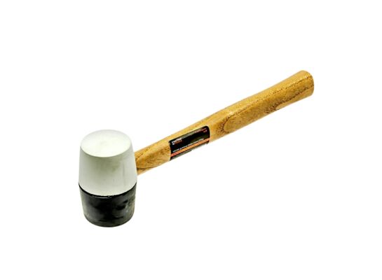 Młotek gumowy biało-czarny 55 mm FASTER TOOLS