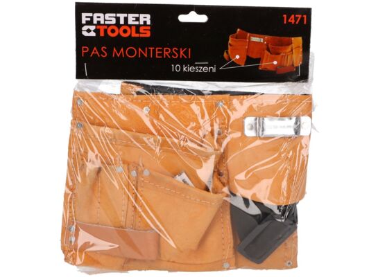 Pas monterski 10 kieszeni FASTER TOOLS