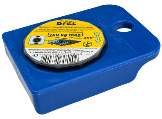 Rolki transportowe do mebli 103 x 79 mm 150 kg kółka miękkie Drel