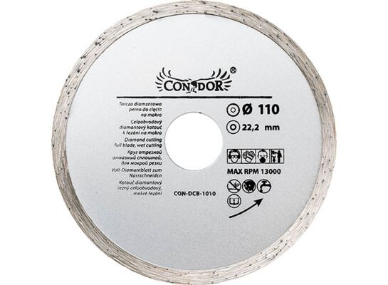 Tarcza diamentowa do cięcia na mokro pełna 110 mm Drel