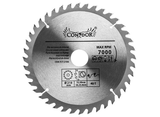 Piła tarczowa do drewna 210 mm x 40 T Drel