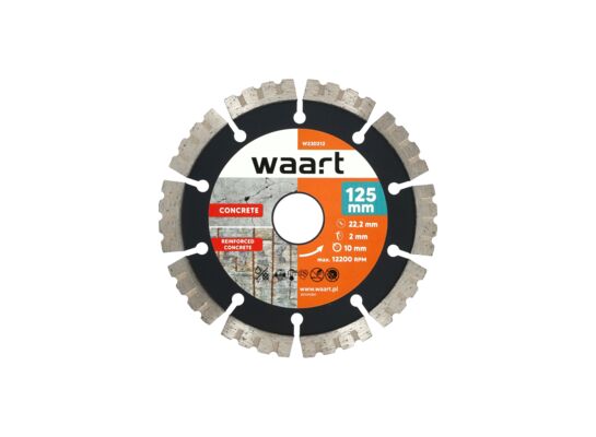 Tarcza diamentowa 125 x 2,0 x 22,23 mm wysokość segmentu 10 mm typ ostrza KU Jufisto