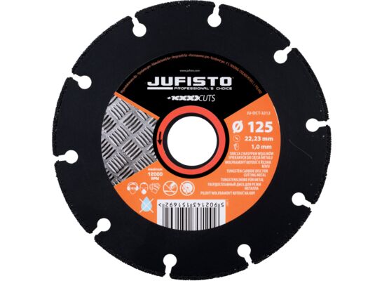 Tarcza z węglika spiekanego do cięcia metalu 125 x 1,0 x 22,23 mm Jufisto