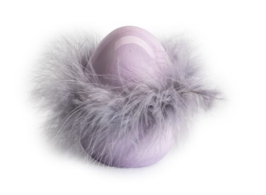 Figurka ceramiczna Jajko z piórami