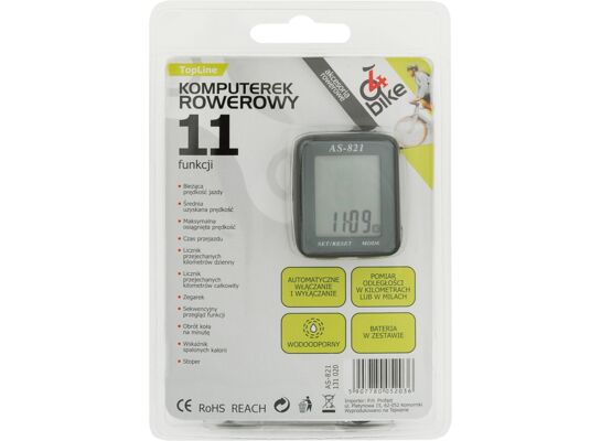 Komputerek rowerowy 11 fukcji TopLine 4bike