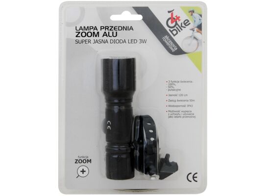 Lampka rowerowa przednia ALU ZOOM 4bike