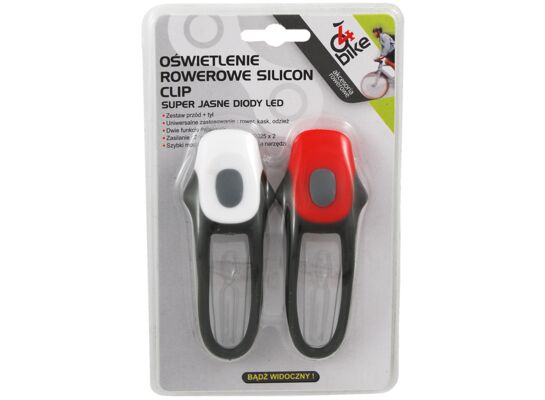 Zestaw lampek rowerowych SILIKON CLIP 4bike