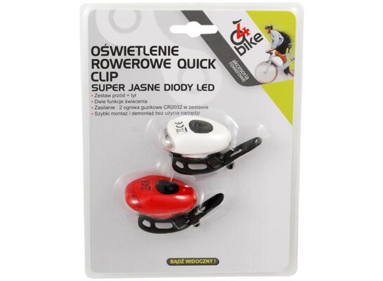 Zestaw lampek rowerowych QUICK CLIP 4bike