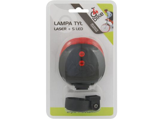 Lampka rowerowa tylna laser + 5LED 4bike