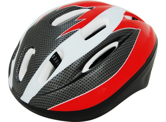 Kask rowerowy czerwony carbon (rozmiar L) 4bike