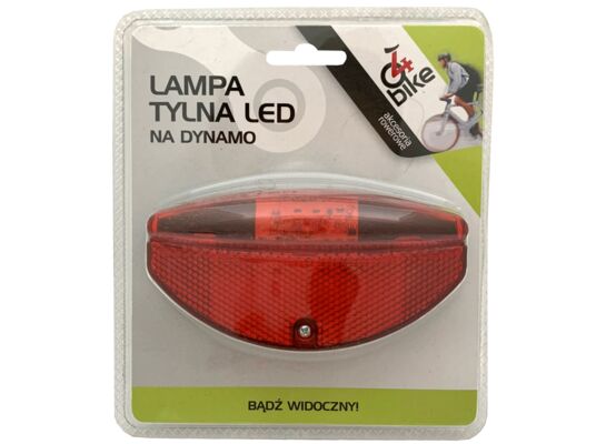 Lampka rowerowa tylna 3LED na bagażnik - dynamo 4bike