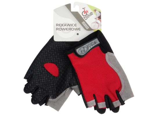 Rękawice rowerowe czerwone 4bike