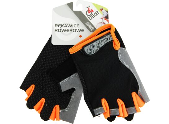 Rękawice rowerowe fluor pomarańczowe 4bike