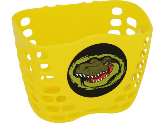 Koszyczek rowerowy dziecięcy plastikowy M żółty 4bike junior