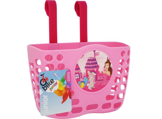 Koszyczek rowerowy dziecięcy plastik L różowy 4bike junior