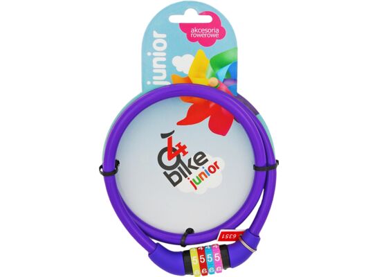 Zabezpieczenie rowerowe dziecięce szyfr kolor 4bike junior