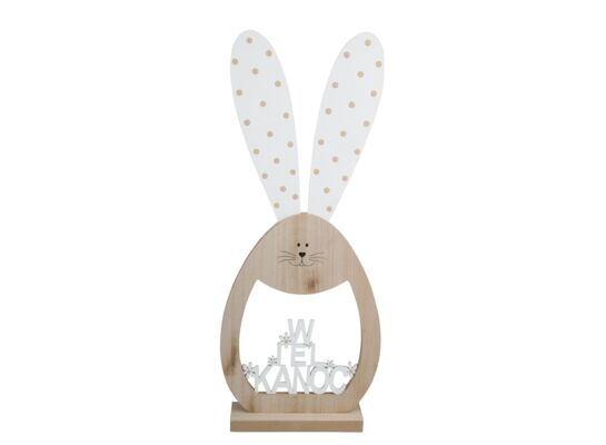 Figurka drewniana zając z napisem 65 x 27 x 8 cm WZÓR I