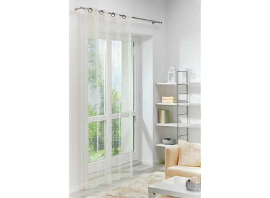 Firana z kółkami REDA 140 x 245 cm kremowa