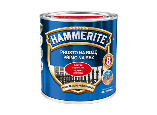 Farba Prosto Na Rdzę Czerwony Połysk 0,7 l Hammerite