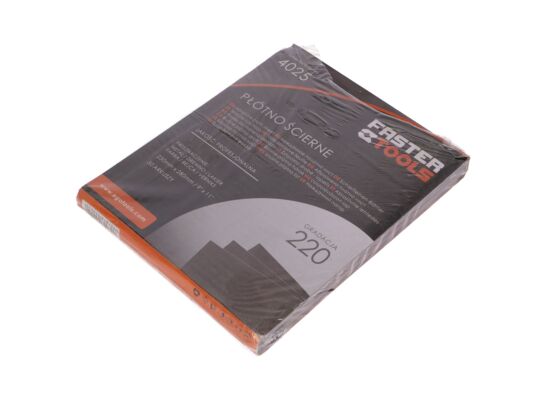 Płótno ścierne arkusz 230 x 280 mm 40gr – 50 szt. FASTER TOOLS
