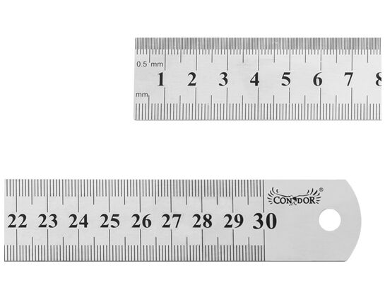 Przymiar liniowy stal nierdzewna 300 mm Drel