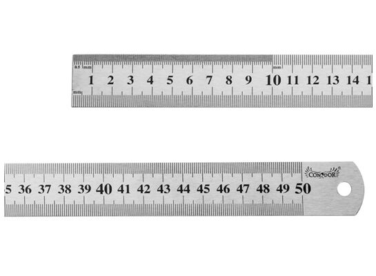 Przymiar liniowy stal nierdzewna 500 mm Drel
