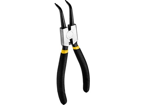 Szczypce do pierścieni osadczych 180 mm zewnętrzne wygięte Drel