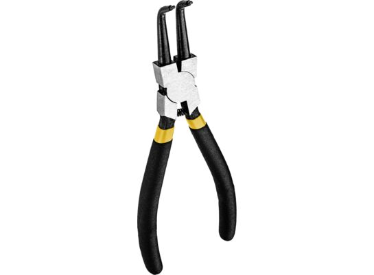 Szczypce do pierścieni osadczych 180 mm wewnętrzne wygięte Drel